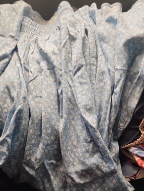 Floral blue maxi skirt